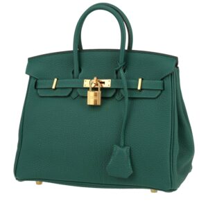 Hermès, Pre-Loved Malachite Togo Birkin 25, Malachite