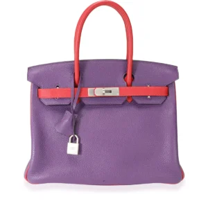 Hermès, Pre-Loved HSS Anemone Rouge Casaque Clemence Birkin 30 BPHW