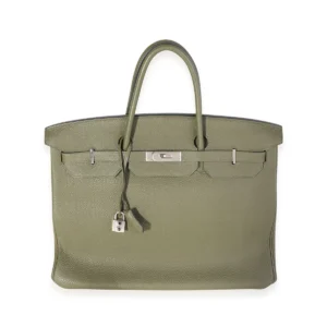 Hermès, Pre-Loved Vert Veronese Togo Birkin 40 PHW