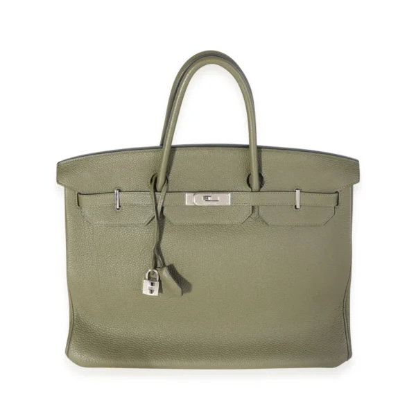 Hermès, Pre-Loved Vert Veronese Togo Birkin 40 PHW
