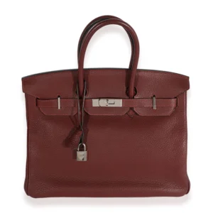 Hermès, Pre-Loved Rouge H Fjord Birkin 35 PHW