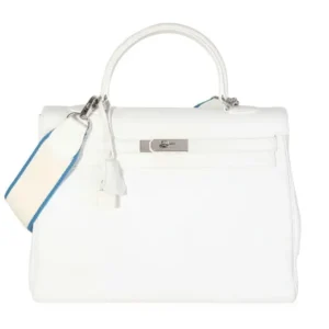 Hermès, Pre-Loved White Togo Retourne Kelly 35 PHW