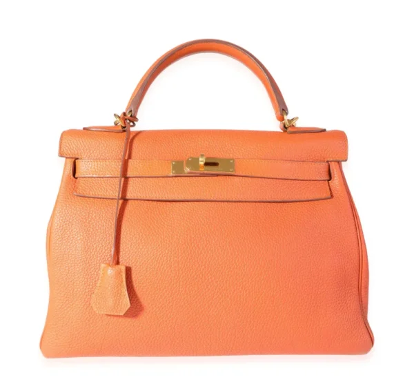 Hermès, Pre-Loved Orange Togo Retourne Kelly 32 GHW