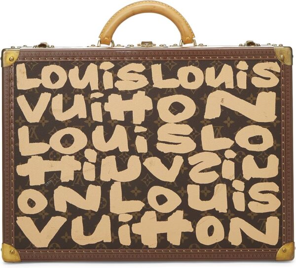 Louis Vuitton Pre-Loved Stephen Sprouse x Louis Vuitton Beige Monogram Graffiti Canvas Trunk, Beige
