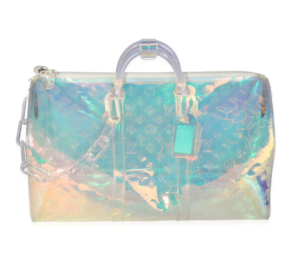Louis Vuitton Pre-Loved x Virgil Abloh Monogram PVC Prism Keepall Bandoulière 50